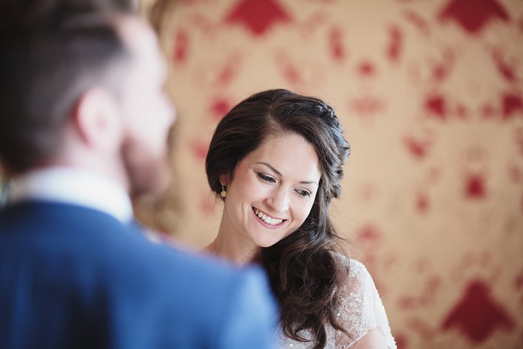 Bride during the wedding ceremony
