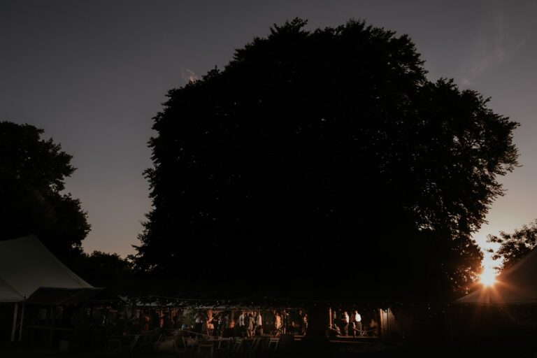 The Dreys Wedding Venue at sunset